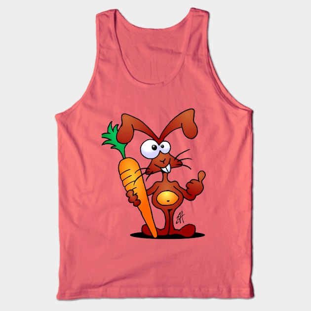 Rabbit with a carrot Tank Top by Cardvibes